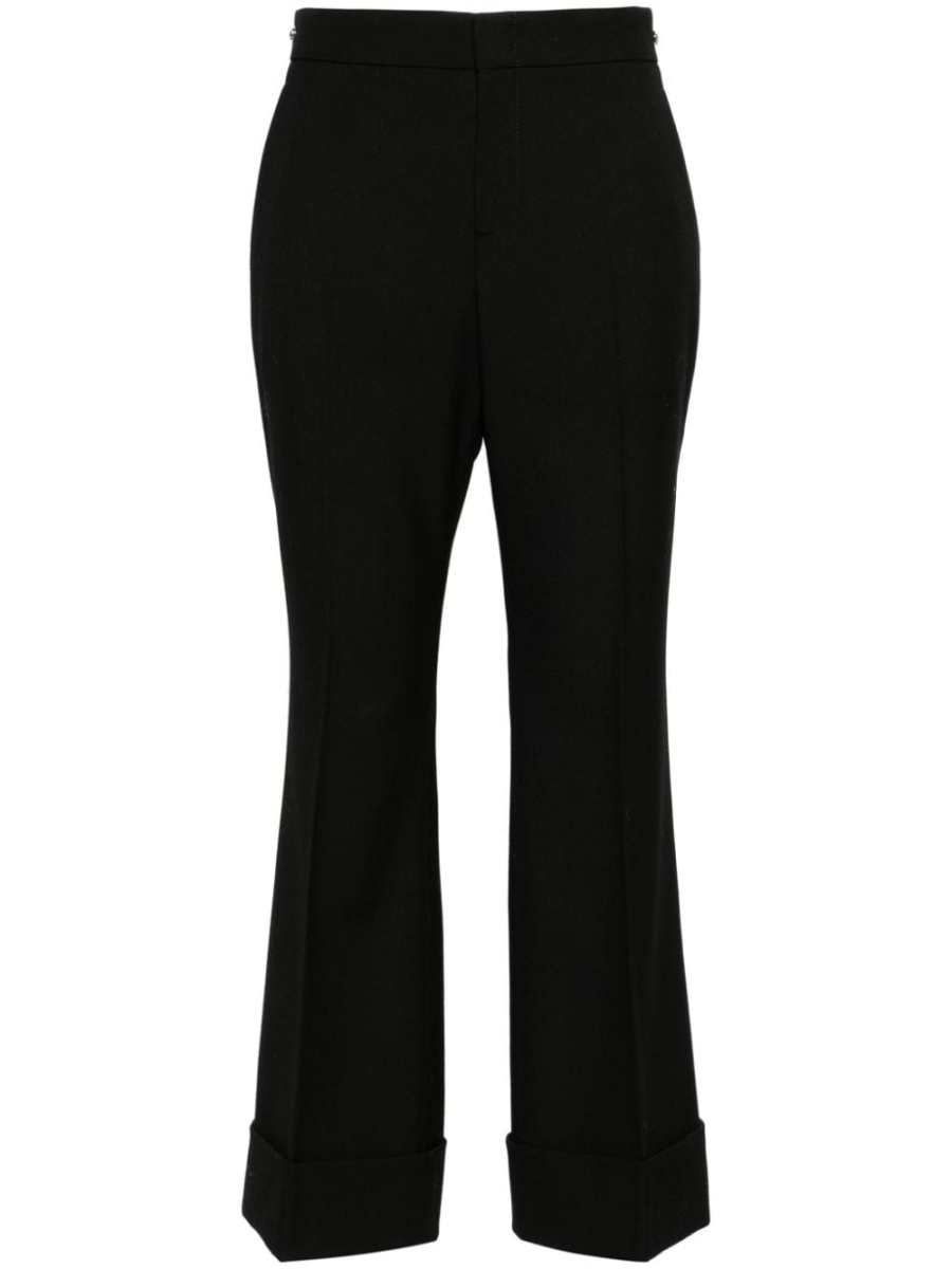 mid-rise tailored wool trousers