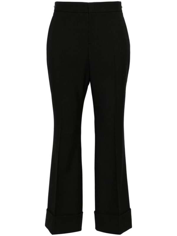 mid-rise tailored wool trousers