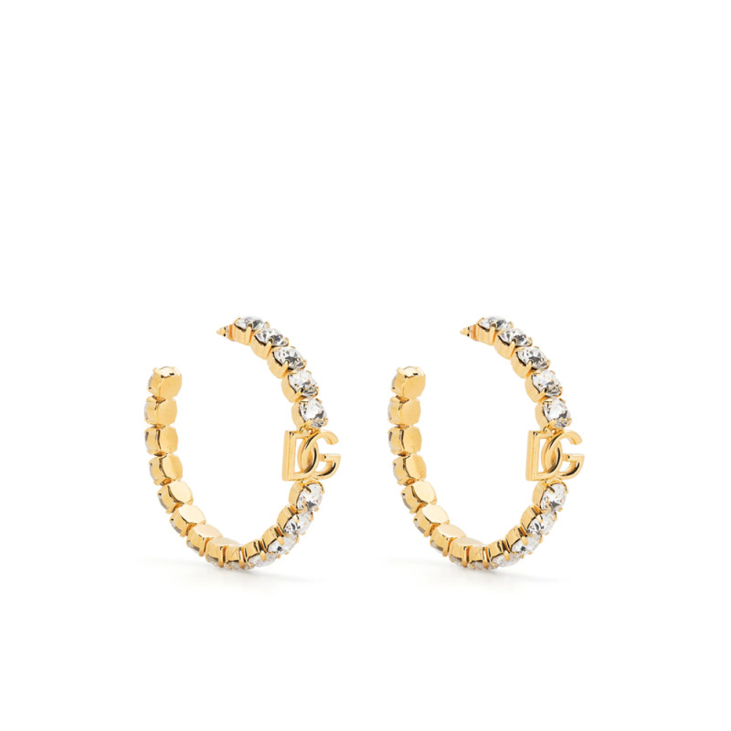 Dolce & Gabbana DG Crystal-embellished Hoop Earrings