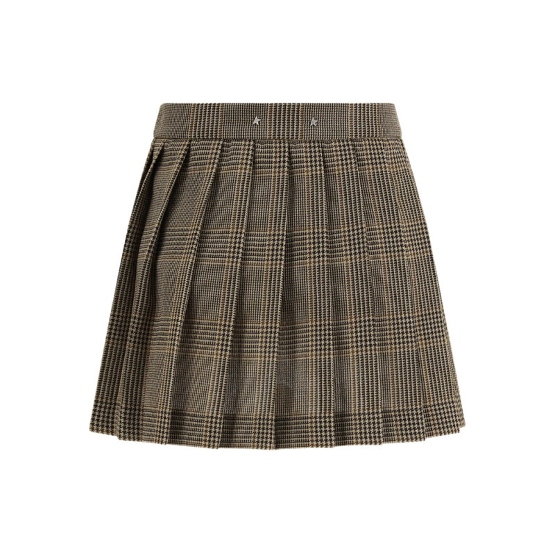 Golden Goose Prince Of Wales Pleated Skirt
