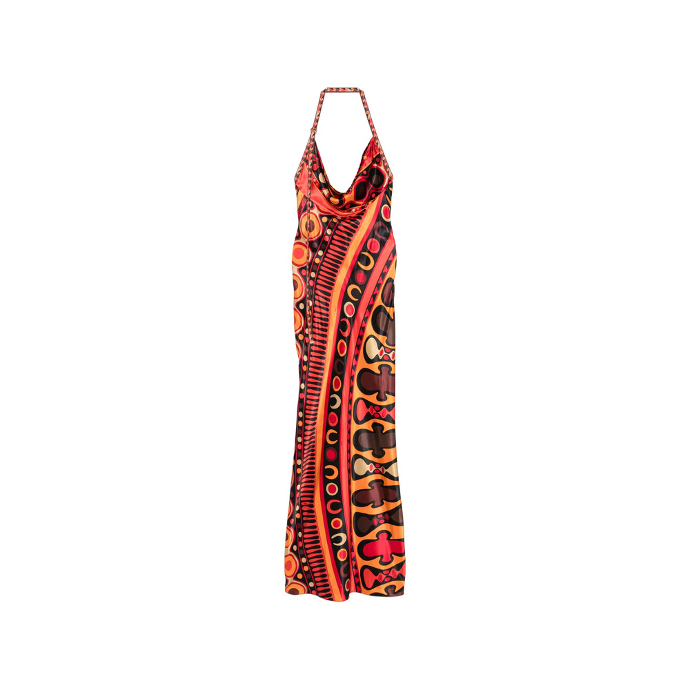 Pucci Iride-print Halterneck Maxi Dress