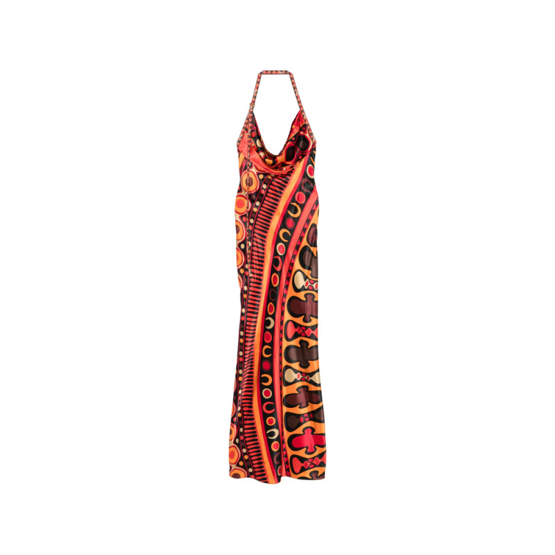 Pucci Iride-print Halterneck Maxi Dress