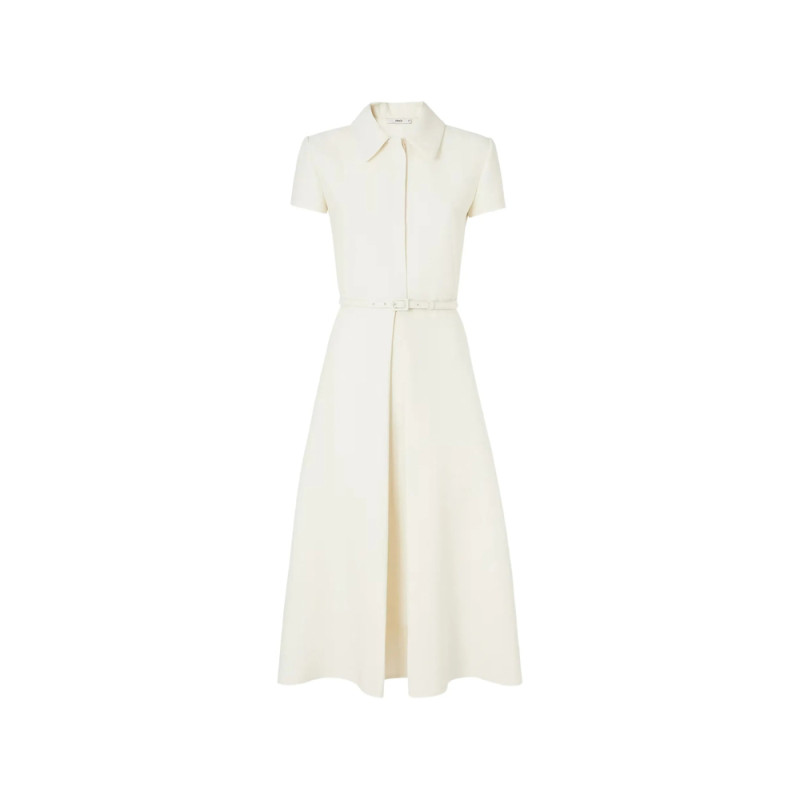 Fendi Ivory Wool And Silk Dress