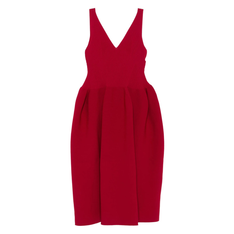Cfcl Pottery HS V-neck Balloon Midi Dress