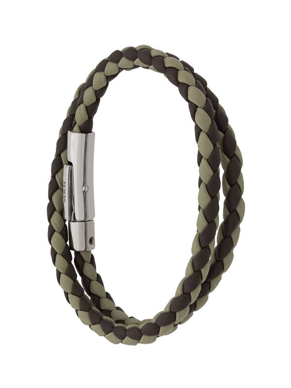 two-tone weave wrap bracelet