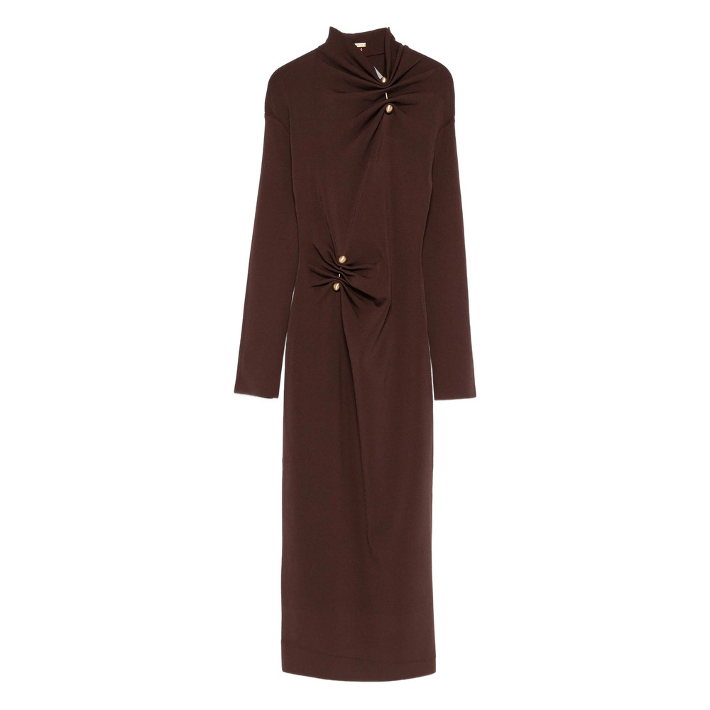 Cult Gaia Twist-detail Button Midi Dress