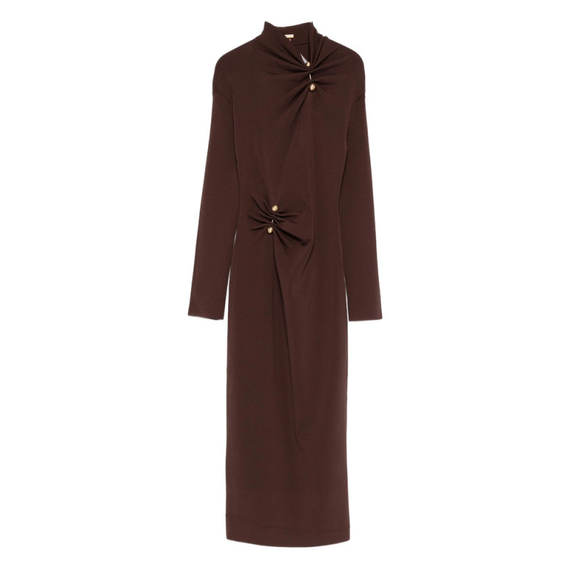 Cult Gaia Twist-detail Button Midi Dress