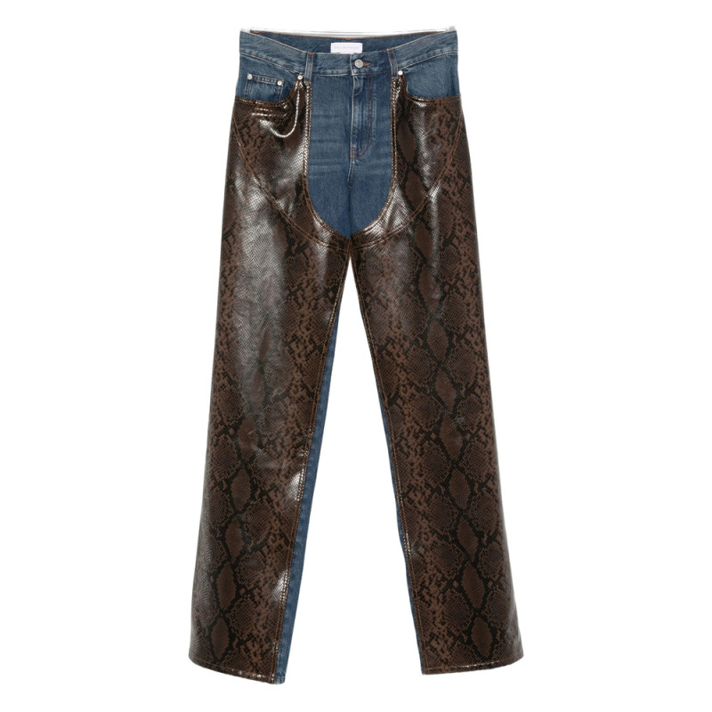 Stella Mccartney Snakeskin-panel Jeans