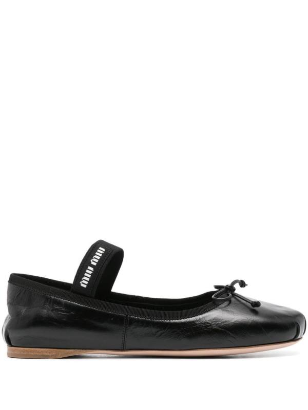 bow-detail ballerina shoes