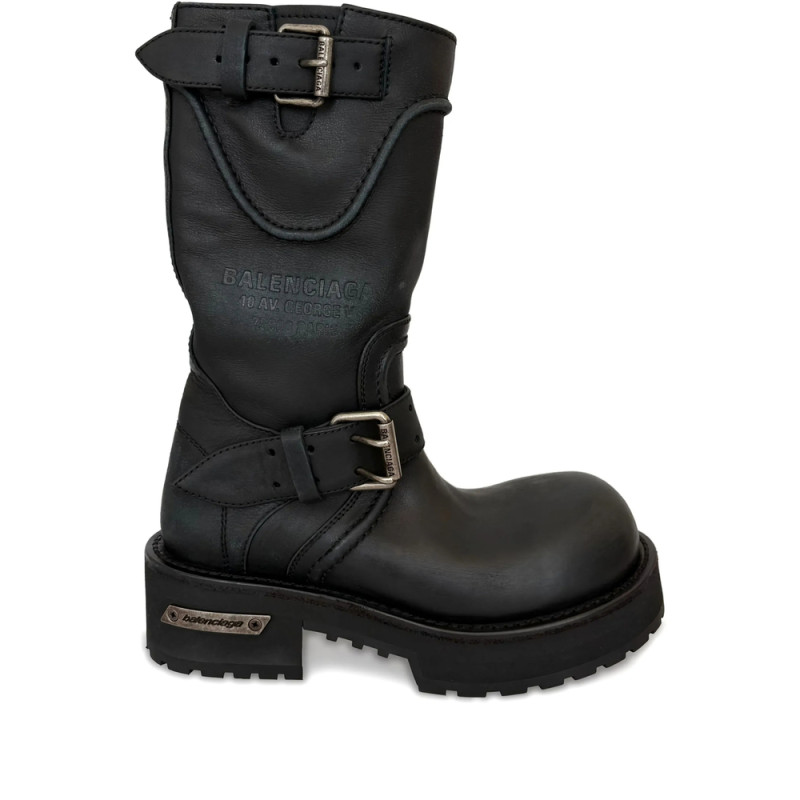 Balenciaga Venom Buckle-detail Leather Boots