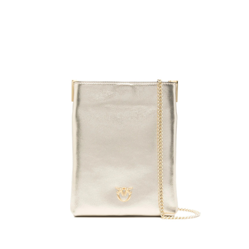 Pinko Metallic-effect Leather Cross Body Bag