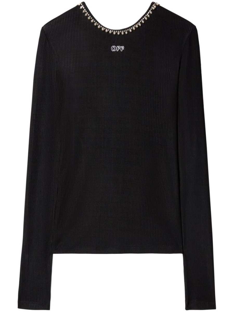 logo-embroidered top