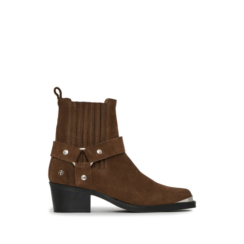 Anine Bing Mid Biker Boots - Tobacco