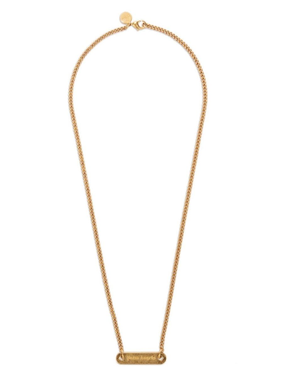 logo-engraved necklace