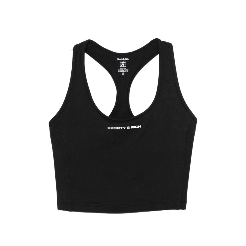 Sporty & Rich Logo-print Racerback Tank Top