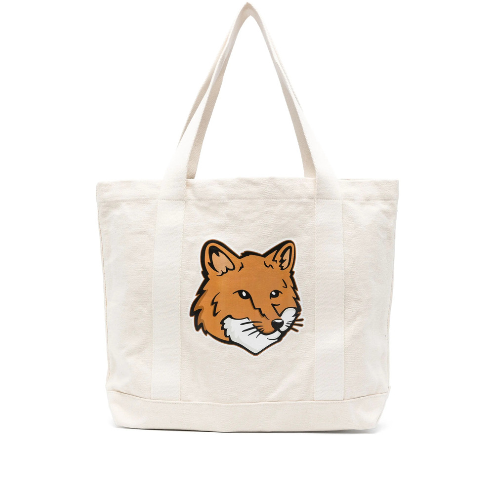 Maison Kitsuné Fox Head Canvas Tote Bag