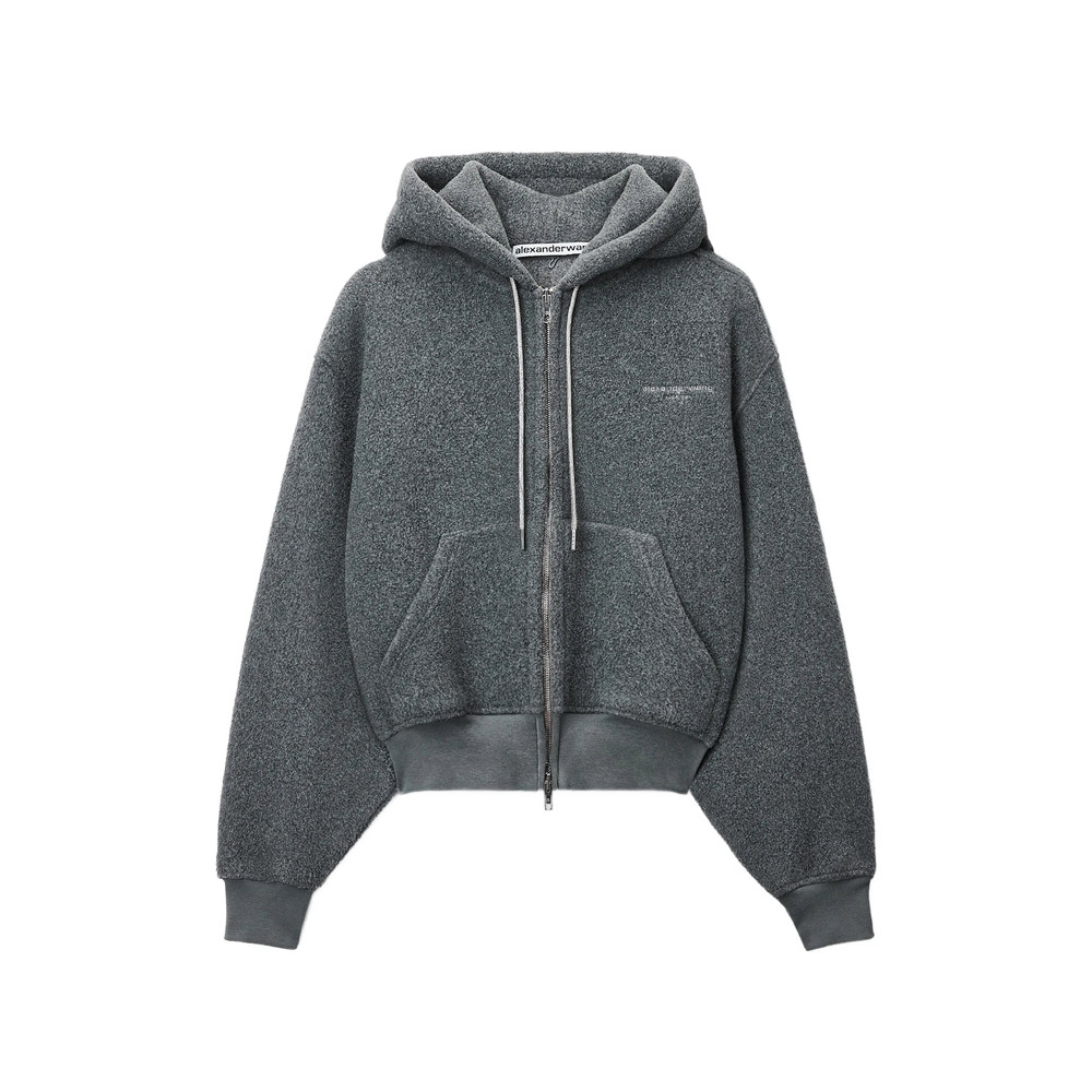 Alexander Wang Shrunken Zip-up Hoodie