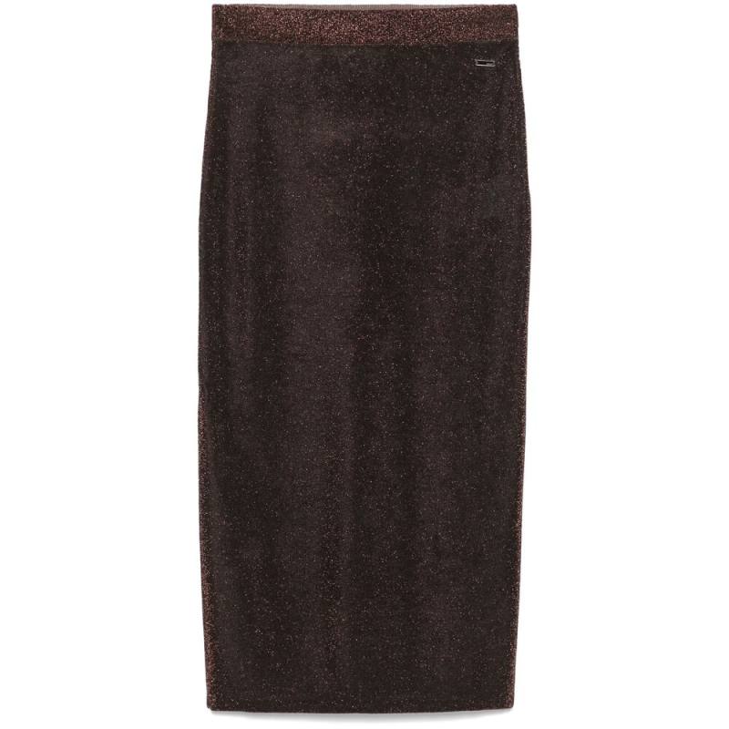 Fendi Metallic-threading Midi Skirt