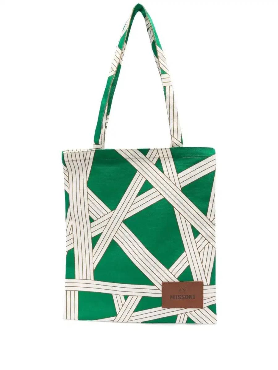 striped tote bag
