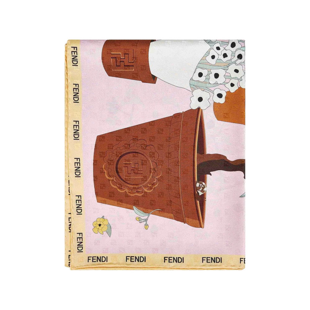 Fendi Gardening-print Silk Scarf