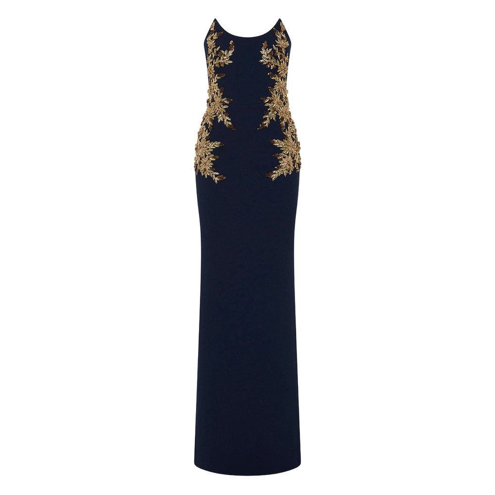 Rebecca Vallance Embellished Strapless Gown
