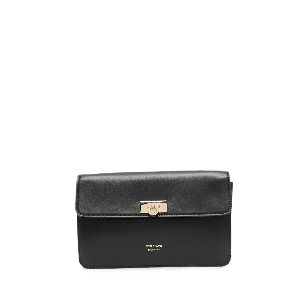 Ferragamo Gancini Logo-detail Clutch Bag