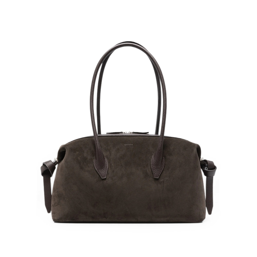 Yuzefi Brioche Duffle Suede Leather Shoulder Bag