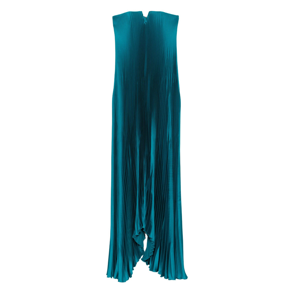L'idee Pleated Strapless Gown