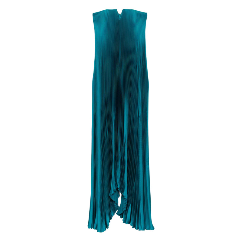 L'idee Pleated Strapless Gown