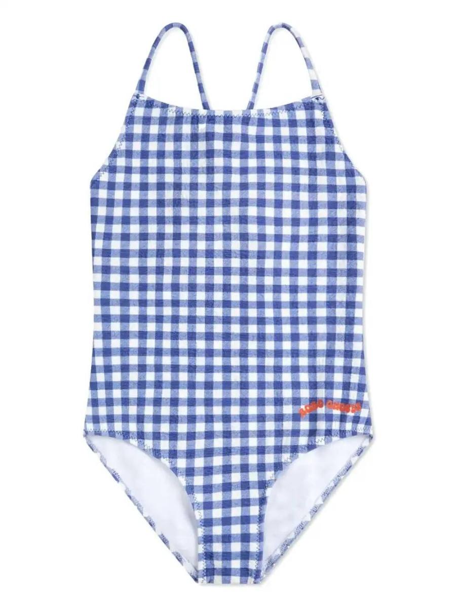 checked swimsuit
