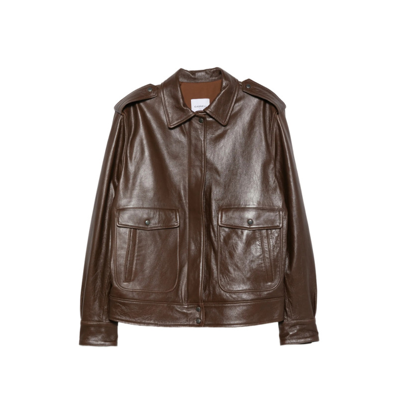 Cassell Epaulette Leather Jacket