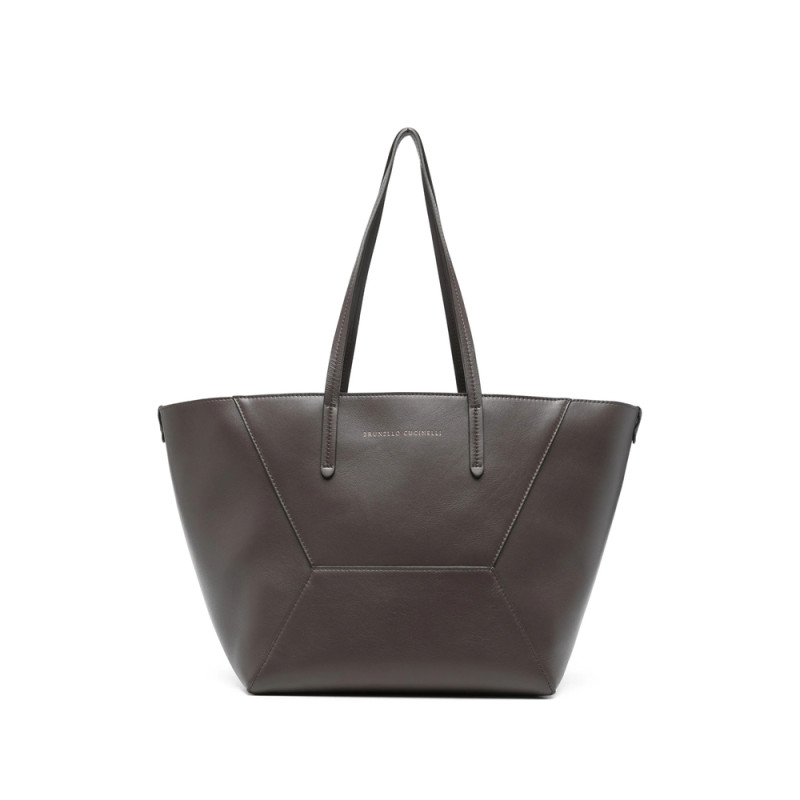 Brunello Cucinelli BC Duo Small Bag In Calfskin With Monili