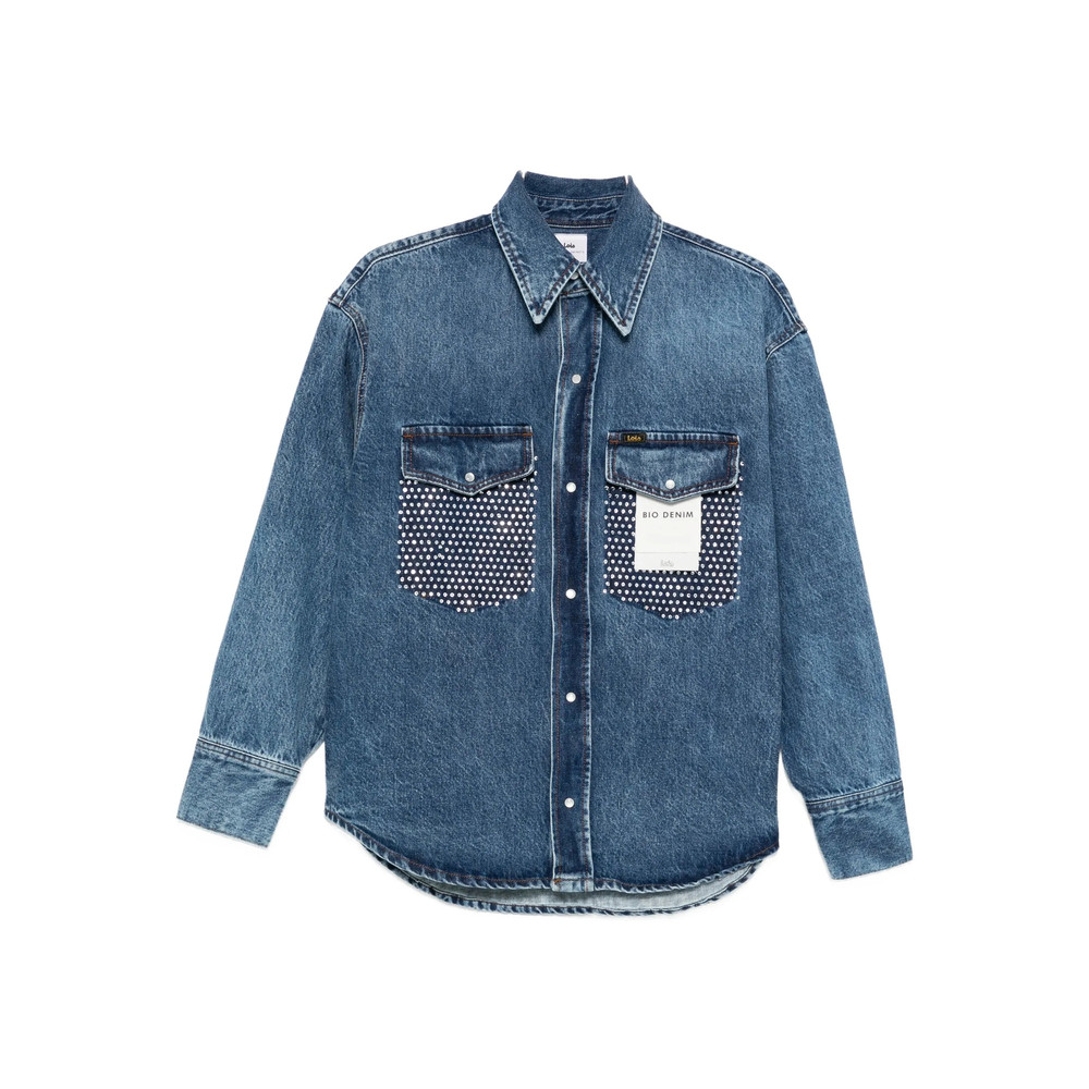Lois Jeans Rhinestone-embellished Denim Shirt