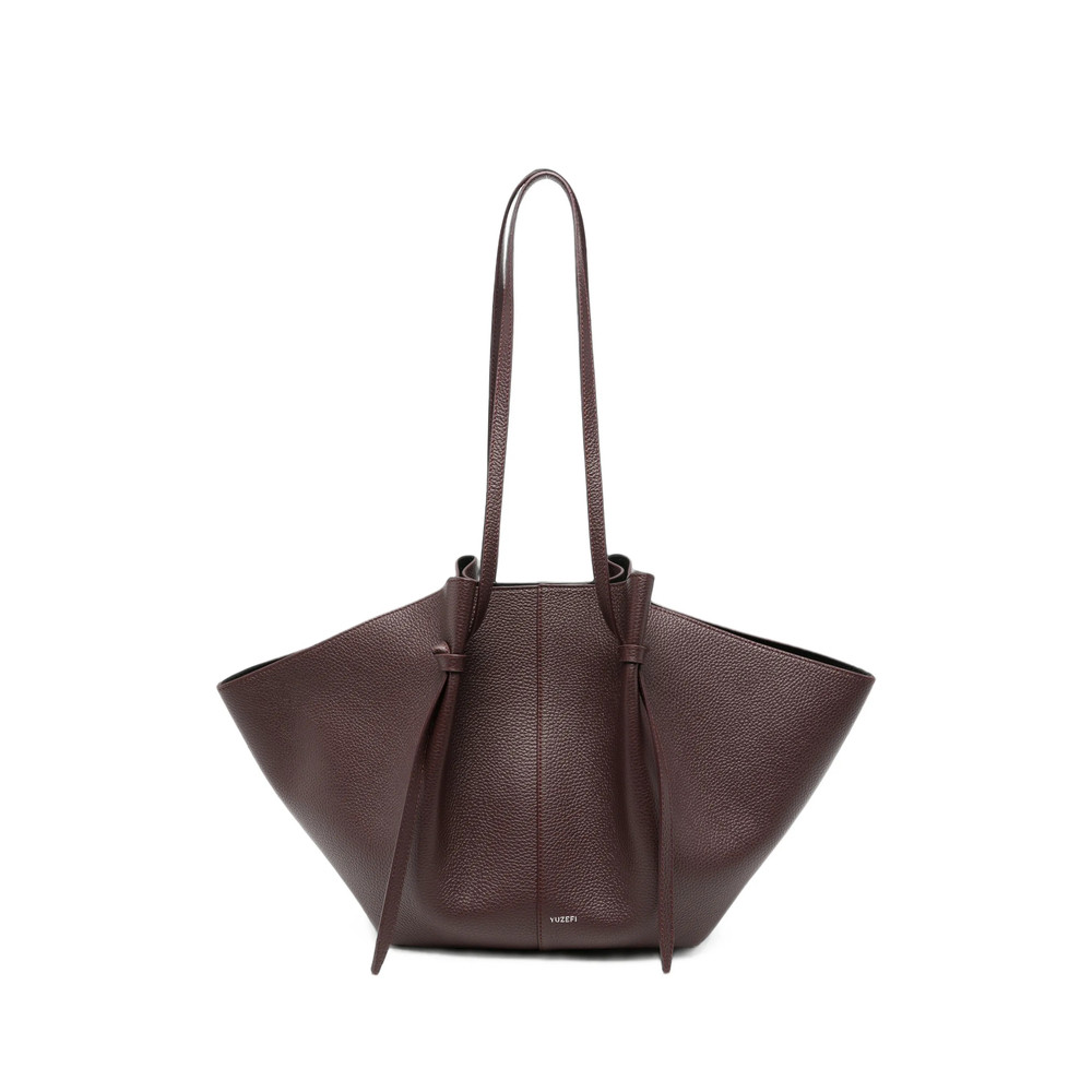 Yuzefi Large Mochi Pleated Leather Tote Bag