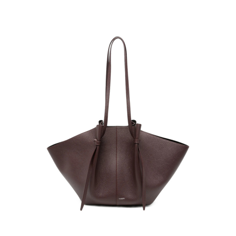 Yuzefi Large Mochi Pleated Leather Tote Bag