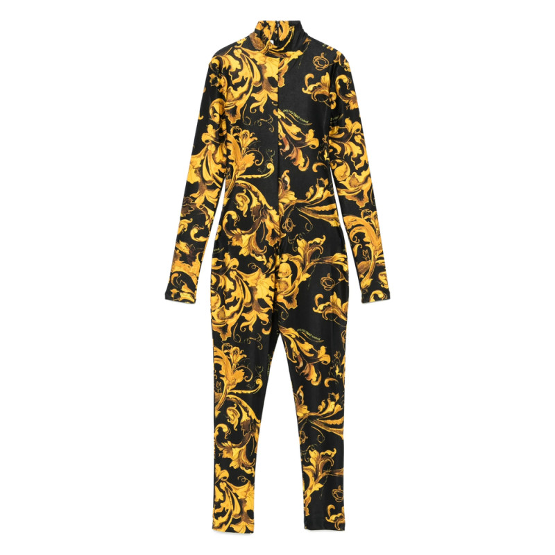 Versace Jeans Couture Baroque-print High-neck Jumpsuit