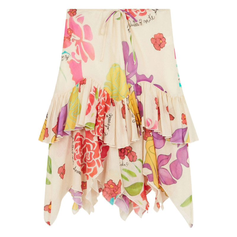 Donde Esteban Floral-print Midi Skirt