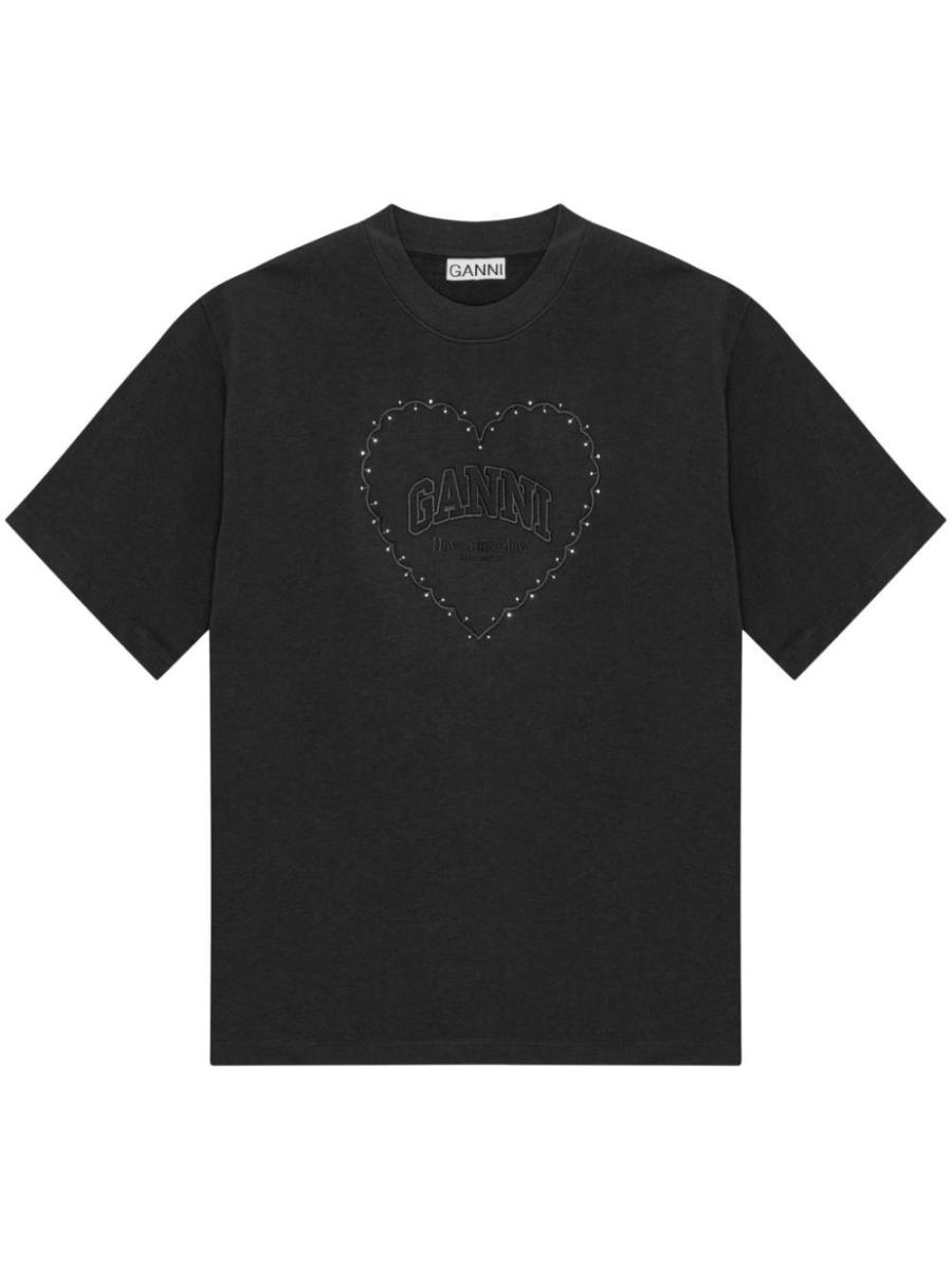 logo appliqué cotton t-shirt