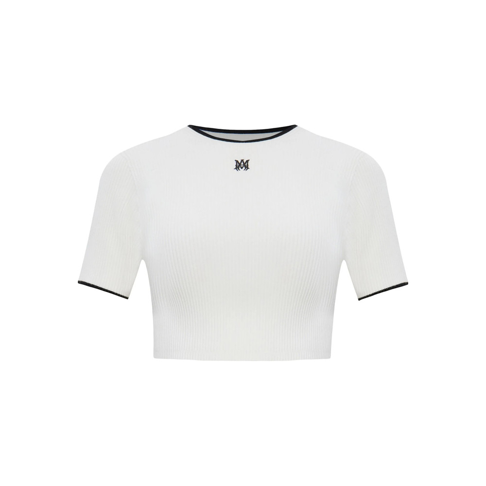 Amiri Cropped Ribbed T-shirt