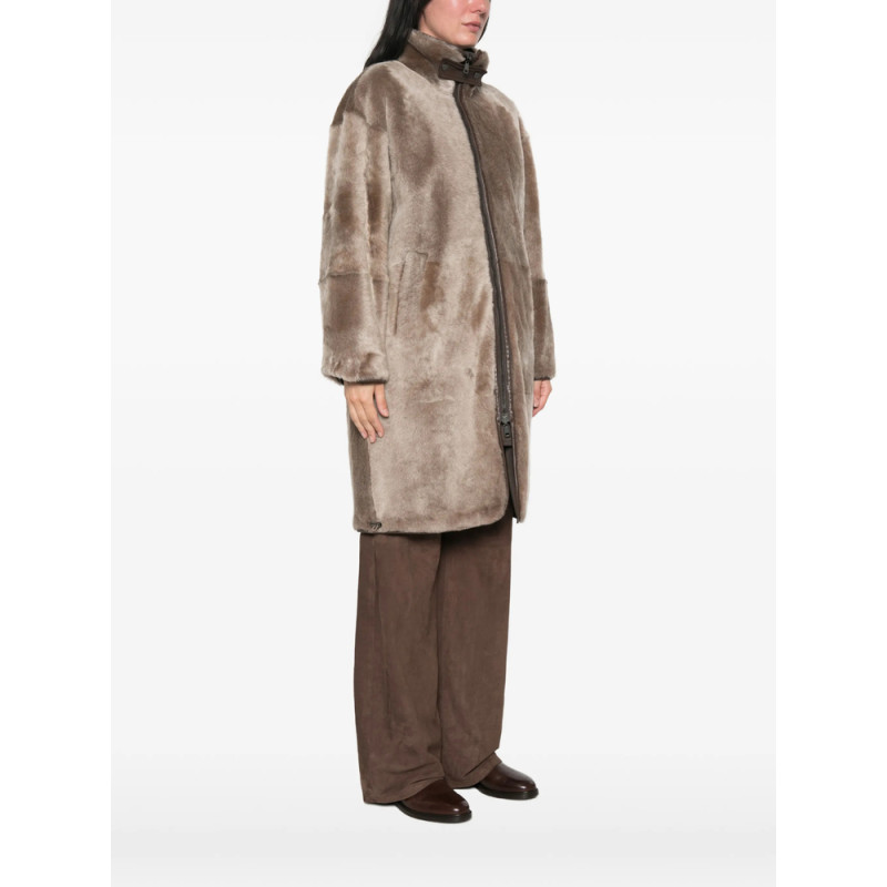 Brunello Cucinelli Shearling-trim Reversible Jacket