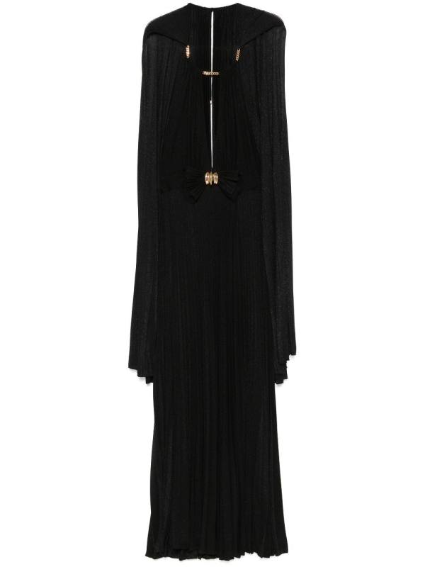 lurex cape gown