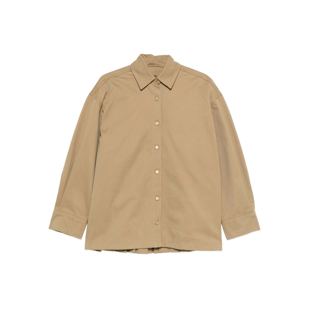 7 For All Mankind Pleated-back Cotton Shirt