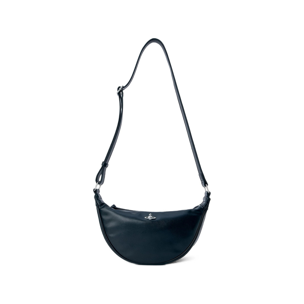 Vivienne Westwood Half-moon Crossbody Bag In Smooth Leather. Adjustable Shoulder StrapTop Zip FasteningSilver-tone Hardware