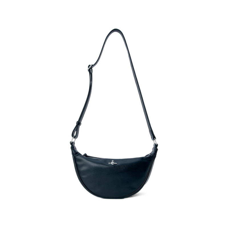 Vivienne Westwood Half-moon Crossbody Bag In Smooth Leather. Adjustable Shoulder StrapTop Zip FasteningSilver-tone Hardware