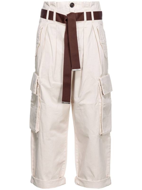 high-rise cargo pants