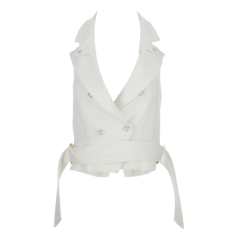 Elisabetta Franchi Double-breasted Belted Vest