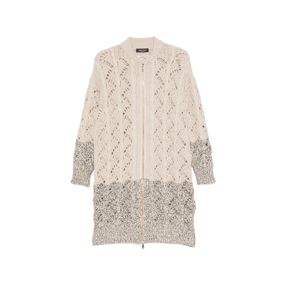 Fabiana Filippi Open-knit Zip-up Cardigan