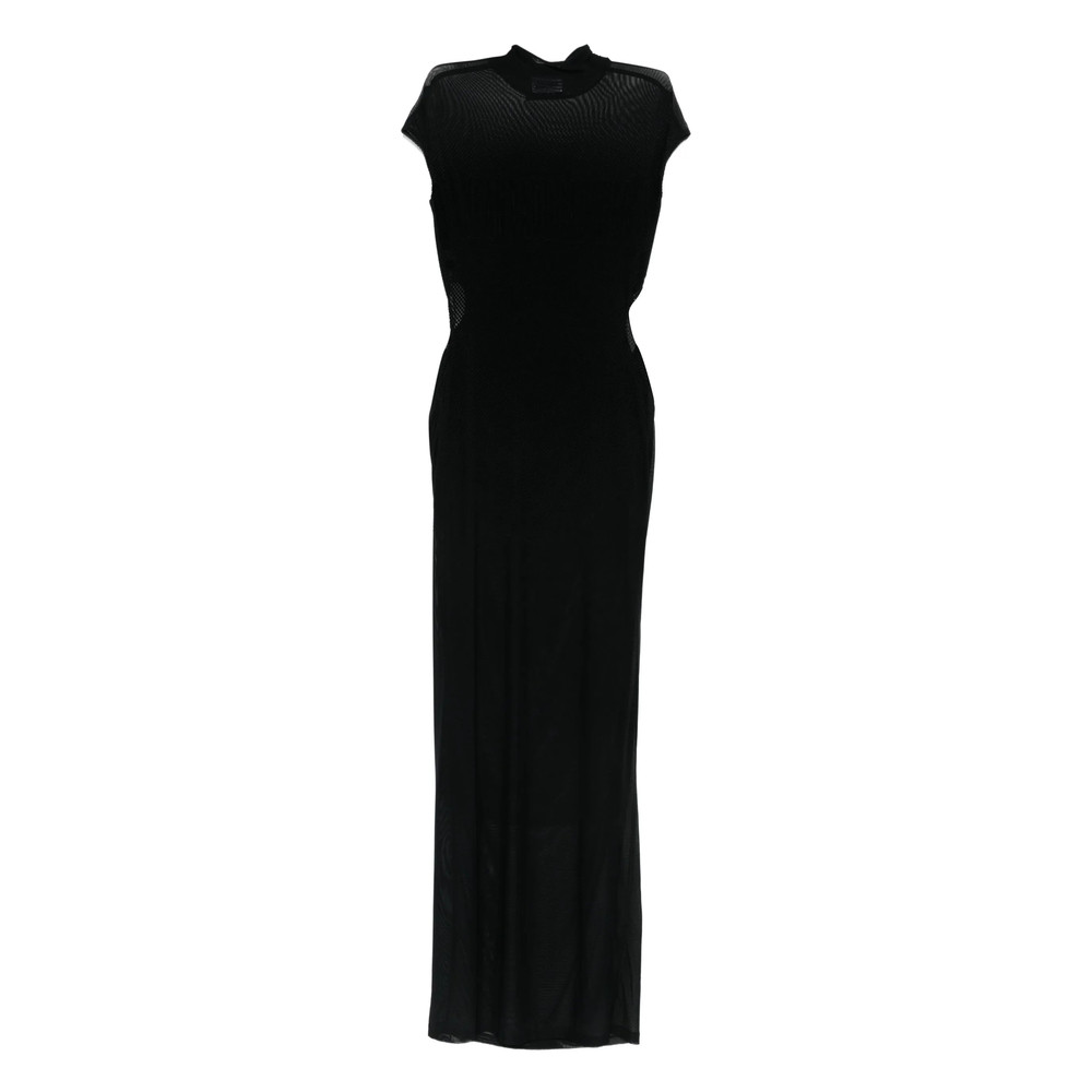 Jean Paul Gaultier Mesh-panelled Maxi Dress