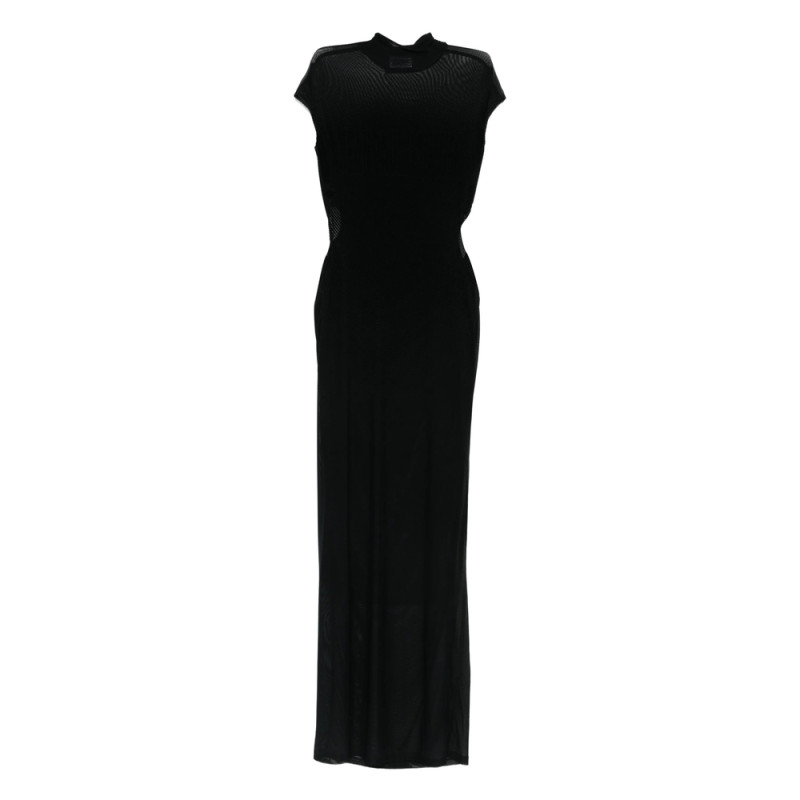 Jean Paul Gaultier Mesh-panelled Maxi Dress