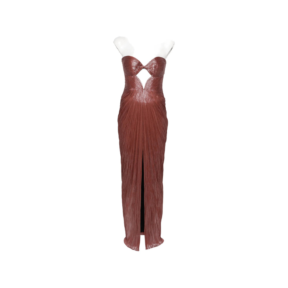 Maria Lucia Hohan Cut-out Plissé Maxi Dress